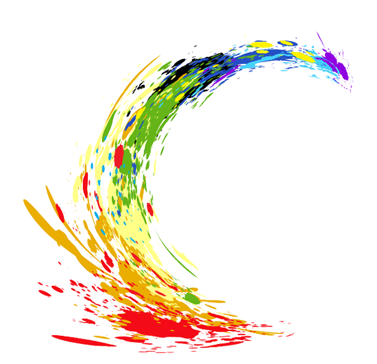 Colorful splash art